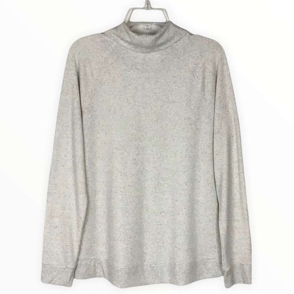 Tek Gear | Heathered White Cowl Neck Pullover DryTek Shirt M - Picture 3 of 5